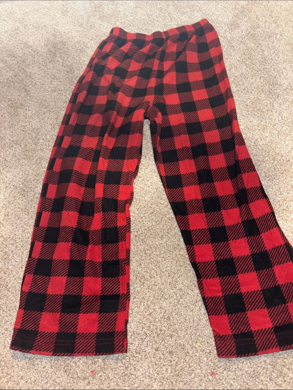 Mud Pie Red and Black Plaid Kids Pajama Pants